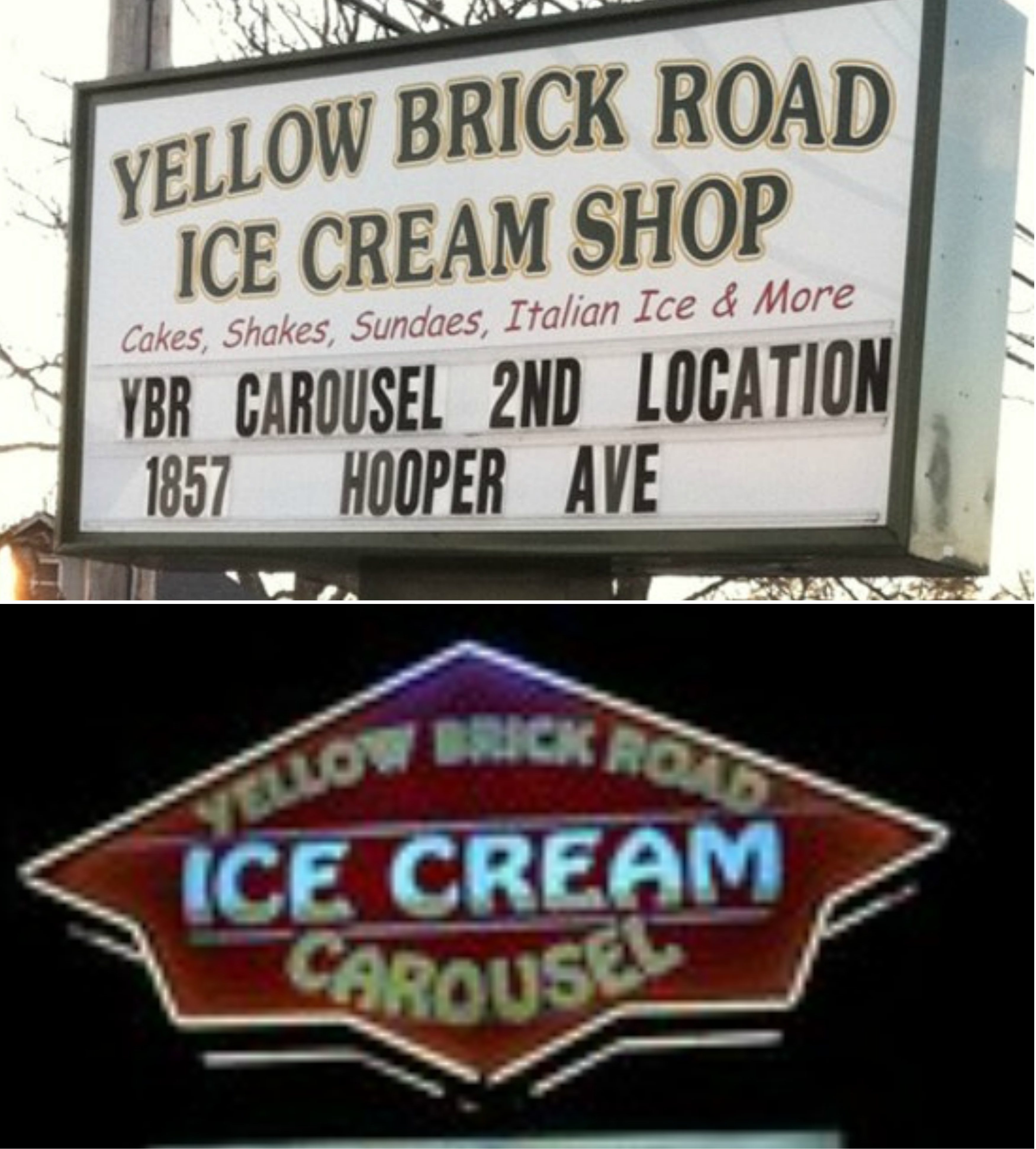 Yellow Brick Road Ice Cream Shops